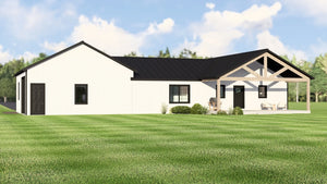 Q7626-A Modern Farmhouse, 3 Bedrooms, 2 Bathrooms | Plan 25306 Exterior-3