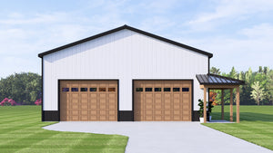 Q8446-A Barndominium House, 1 Bedroom, 1 Bathroom | 25320 House Plan Exterior-2