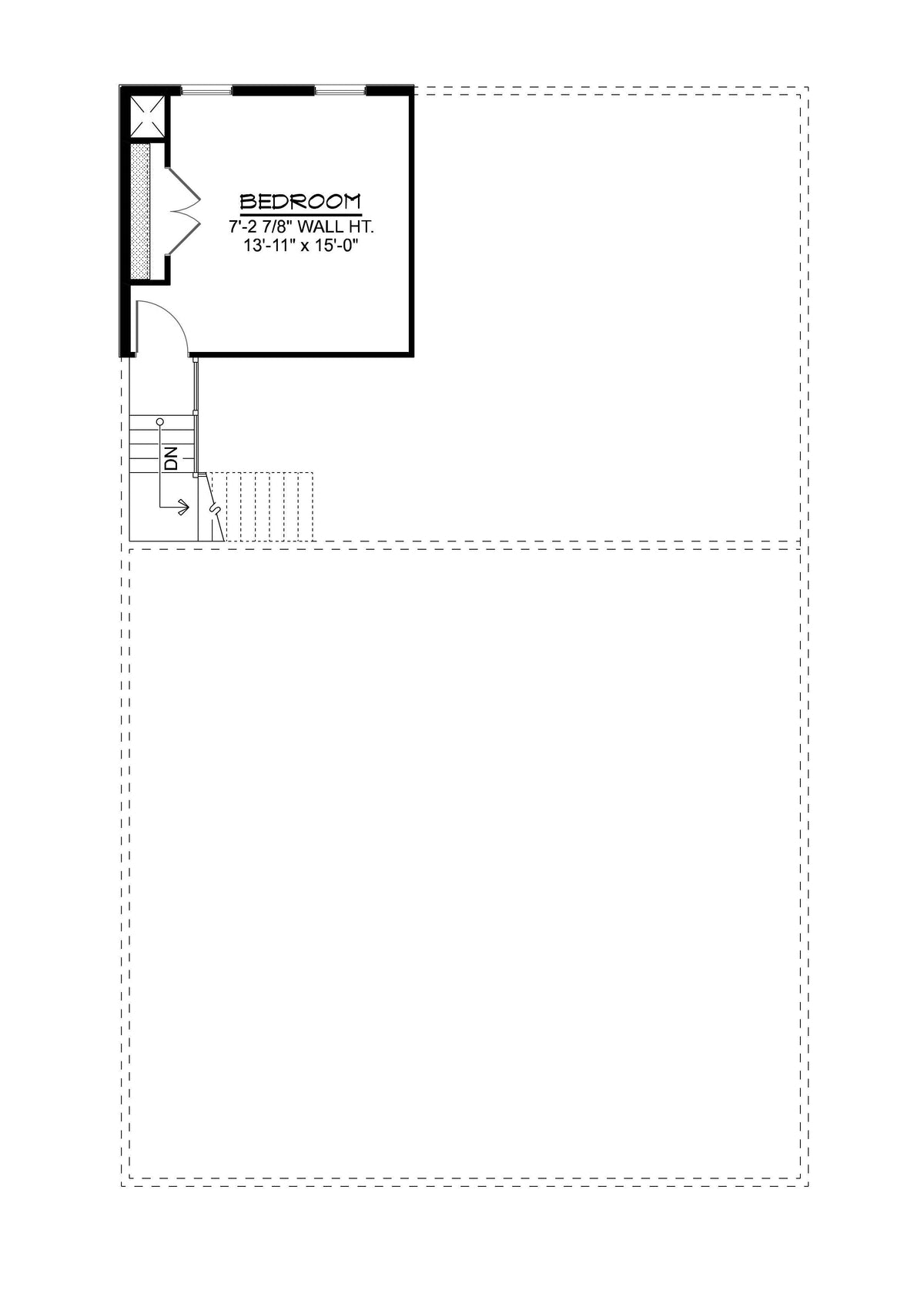 Q8446-A Barndominium House, 1 Bedroom, 1 Bathroom | 25320 House Plan Second Floor Plan