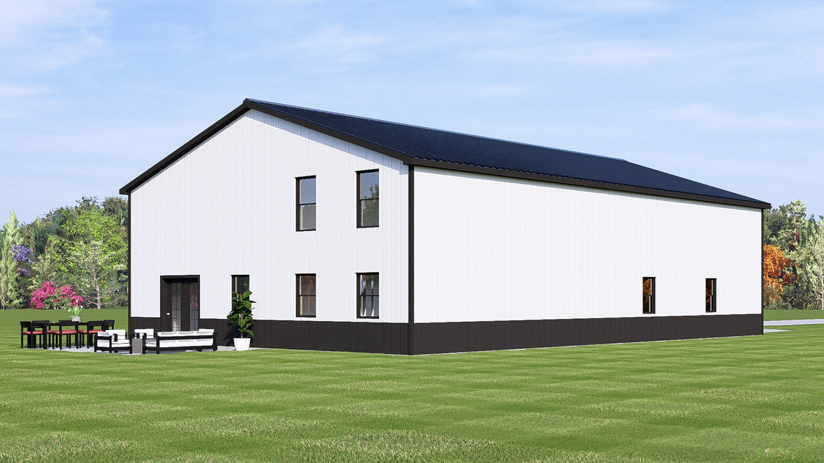 Q8446-A Barndominium House, 1 Bedroom, 1 Bathroom | 25320 House Plan Exterior-7