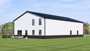 Q8446-A Barndominium House, 1 Bedroom, 1 Bathroom | 25320 House Plan Exterior-7