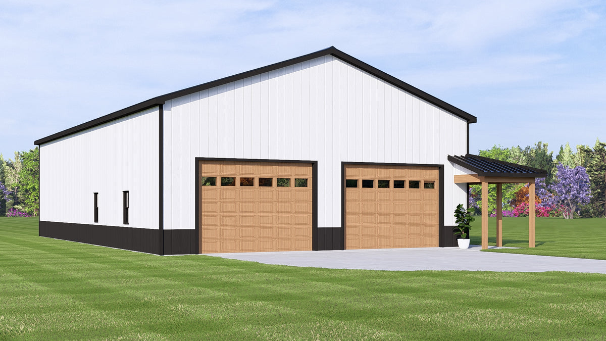 Q8446-A Barndominium House, 1 Bedroom, 1 Bathroom | 25320 House Plan Exterior-9