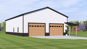Q8446-A Barndominium House, 1 Bedroom, 1 Bathroom | 25320 House Plan Exterior-9