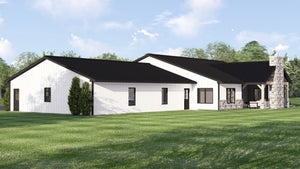 Q7566-A Modern Farmhouse, 3 Bedrooms, 3.5 Bathrooms | Plan 25323 Exterior-3