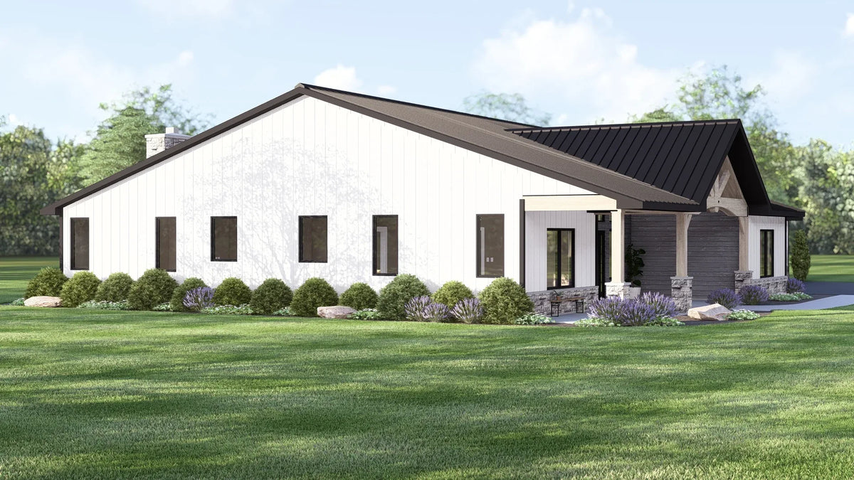 Q7566-A Modern Farmhouse, 3 Bedrooms, 3.5 Bathrooms | Plan 25323 Exterior-5