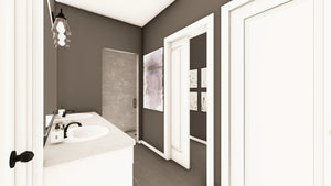 Q7566-A Modern Farmhouse Master Bathroom, 3 Bedrooms, 3.5 Bathrooms | Plan 25323 