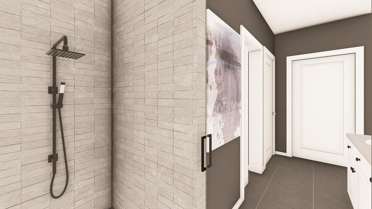 Q7566-A Modern Farmhouse Master Bathroom, 3 Bedrooms, 3.5 Bathrooms | Plan 25323 