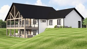 Q7492-A Contemporary House, 2 Bed, 2 Bath | Plan 25331 Exterior-4