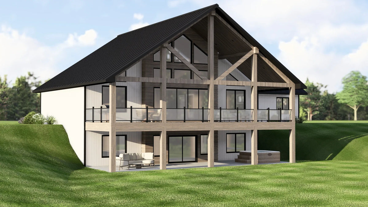 Q7492-A Contemporary House, 2 Bed, 2 Bath | Plan 25331 Exterior-6