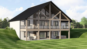 Q7492-A Contemporary House, 2 Bed, 2 Bath | Plan 25331 Exterior-6