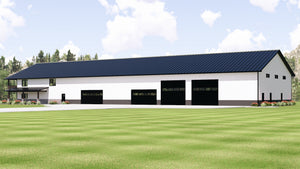 Q8417-A Barndominium House, 3 Bedrooms, 3.5 Bathrooms | 25338 House Plan Exterior-2