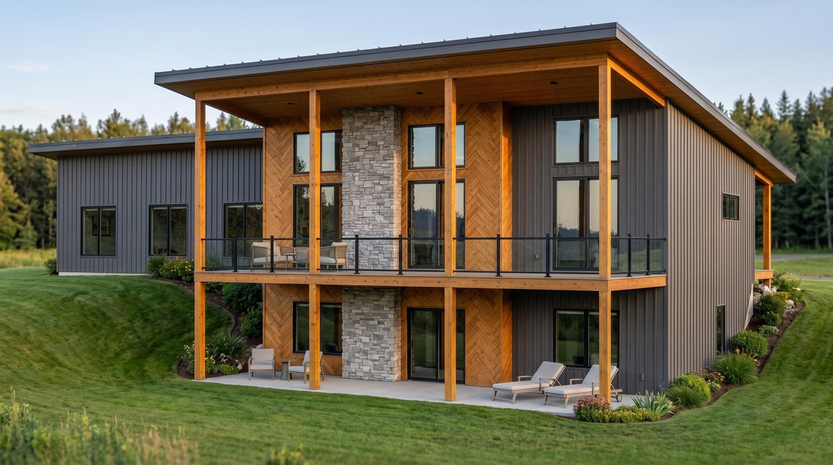 Q8444-A Contemporary House, 1 to 3 Bedrooms, 1.5 to 2.5 Bathrooms | 25342 House Plan Exterior