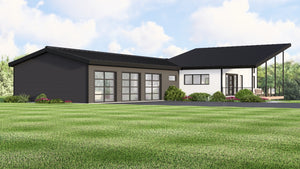 Q7987-A Contemporary House, 1 to 3 Bedrooms, 2 to 3 Bathrooms | Plan 25346 Exterior-3
