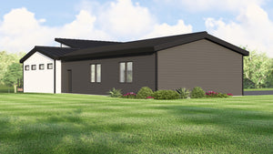 Q7987-A Contemporary House, 1 to 3 Bedrooms, 2 to 3 Bathrooms | Plan 25346 Exterior-4