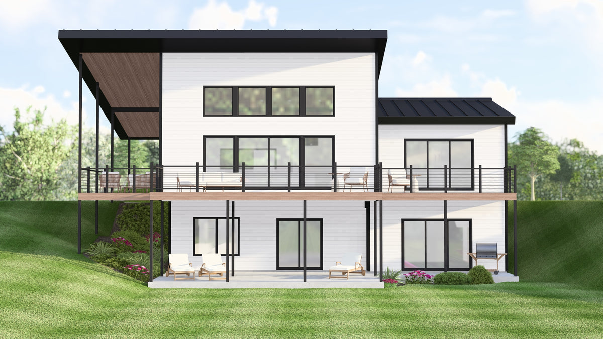 Q7987-A Contemporary House, 1 to 3 Bedrooms, 2 to 3 Bathrooms | Plan 25346 Exterior-5