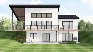 Q7987-A Contemporary House, 1 to 3 Bedrooms, 2 to 3 Bathrooms | Plan 25346 Exterior-5