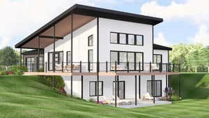 Q7987-A Contemporary House, 1 to 3 Bedrooms, 2 to 3 Bathrooms | Plan 25346 Exterior-7