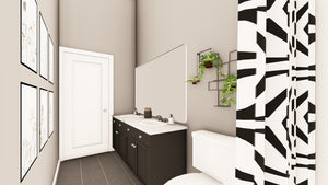 Q7787-A Barndominium House Bathroom, 2 Bedrooms, 1 Bathroom | Plan 25348 