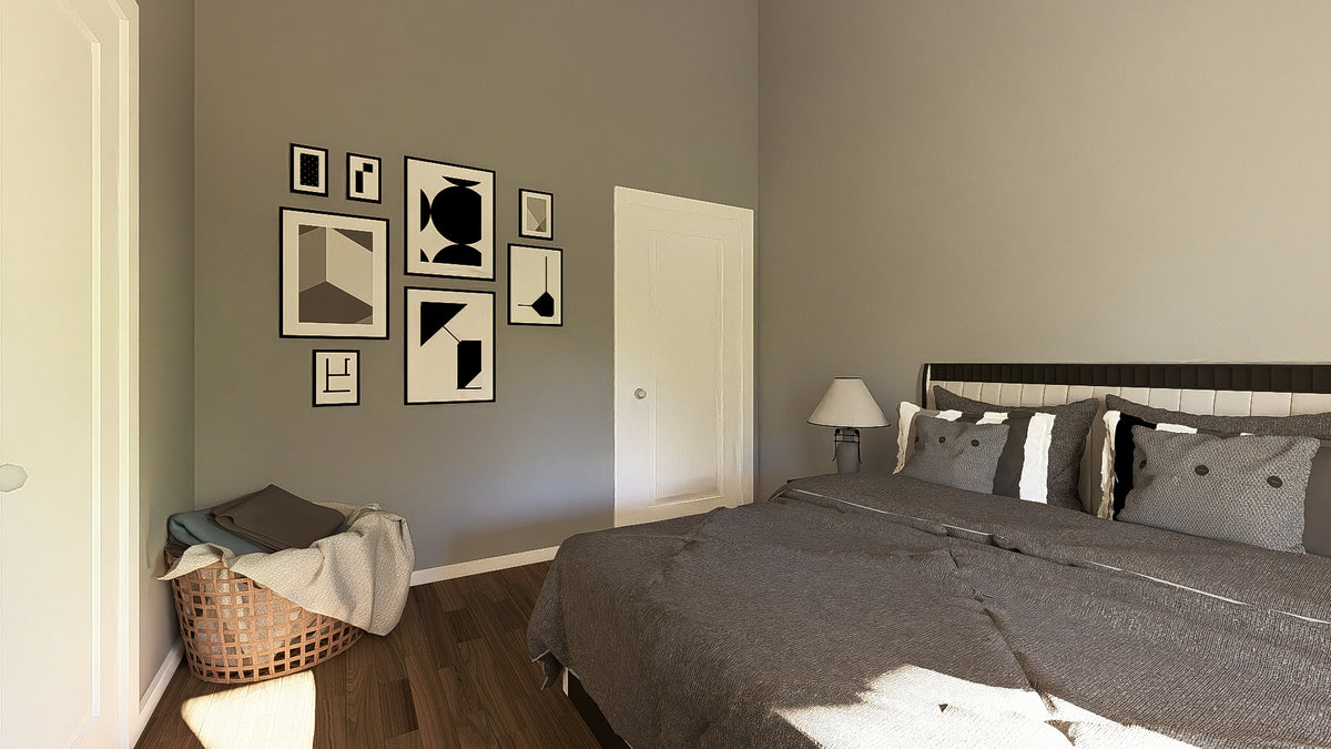Q7787-A Barndominium House Bedroom, 2 Bedrooms, 1 Bathroom | Plan 25348 