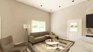 Q7787-A Barndominium House Living, 2 Bedrooms, 1 Bathroom | Plan 25348 