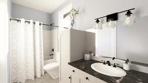 Q7627-A Contemporary House Bathroom, 2 Bedroom, 2 Bathrooms | Plan 25366