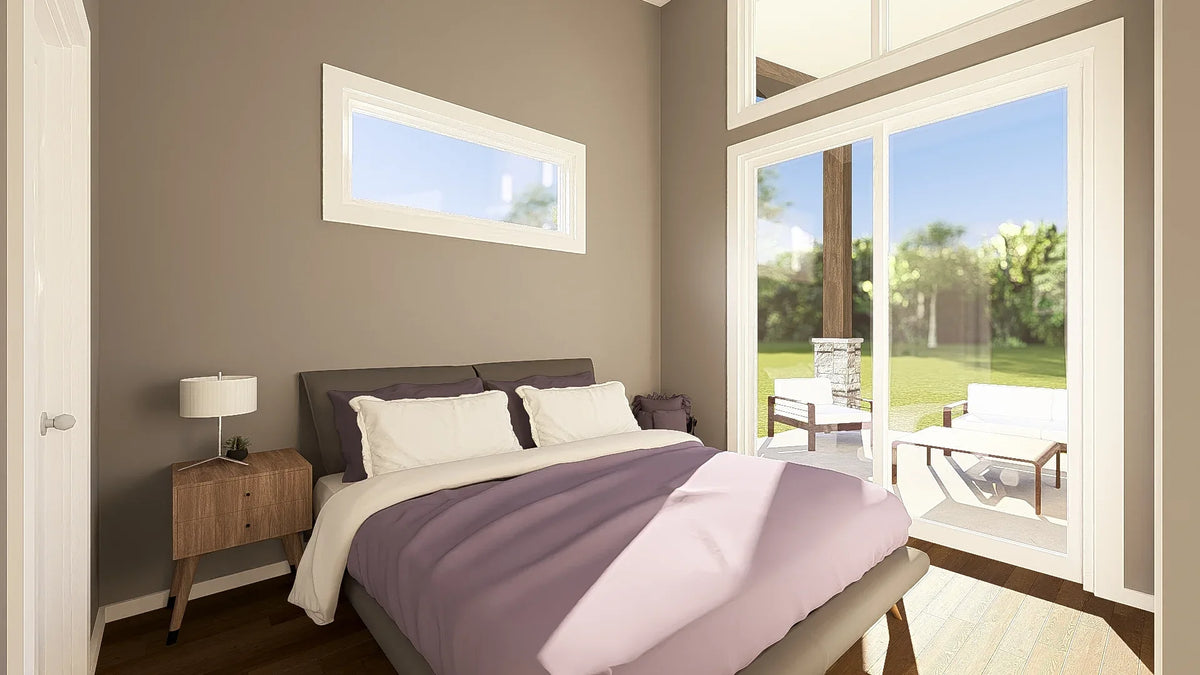 Q7627-A Contemporary House Bedroom, 2 Bedroom, 2 Bathrooms | Plan 25366