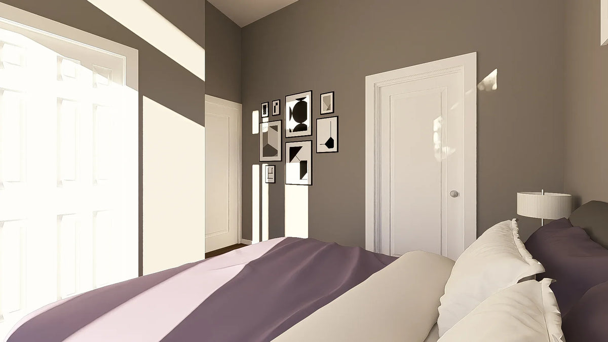 Q7627-A Contemporary House Bedroom, 2 Bedroom, 2 Bathrooms | Plan 25366