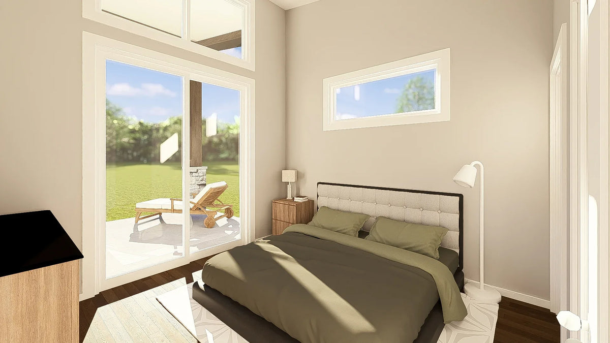 Q7627-A Contemporary House Master Bedroom, 2 Bedroom, 2 Bathrooms | Plan 25366