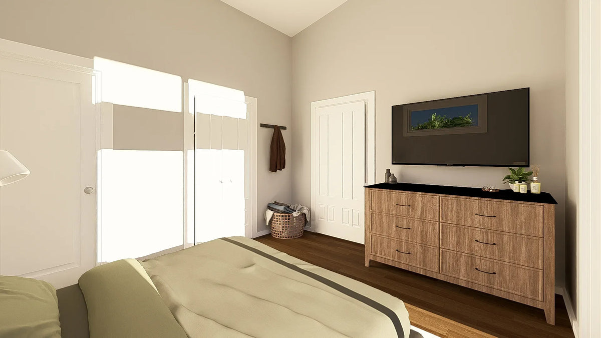 Q7627-A Contemporary House Master Bedroom, 2 Bedroom, 2 Bathrooms | Plan 25366