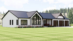 Q8418-A Modern Farmhouse, 3 Bedrooms, 2 Bathrooms | 25380 House Plan Exterior-5