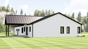 Q8418-A Modern Farmhouse, 3 Bedrooms, 2 Bathrooms | 25380 House Plan Exterior-3