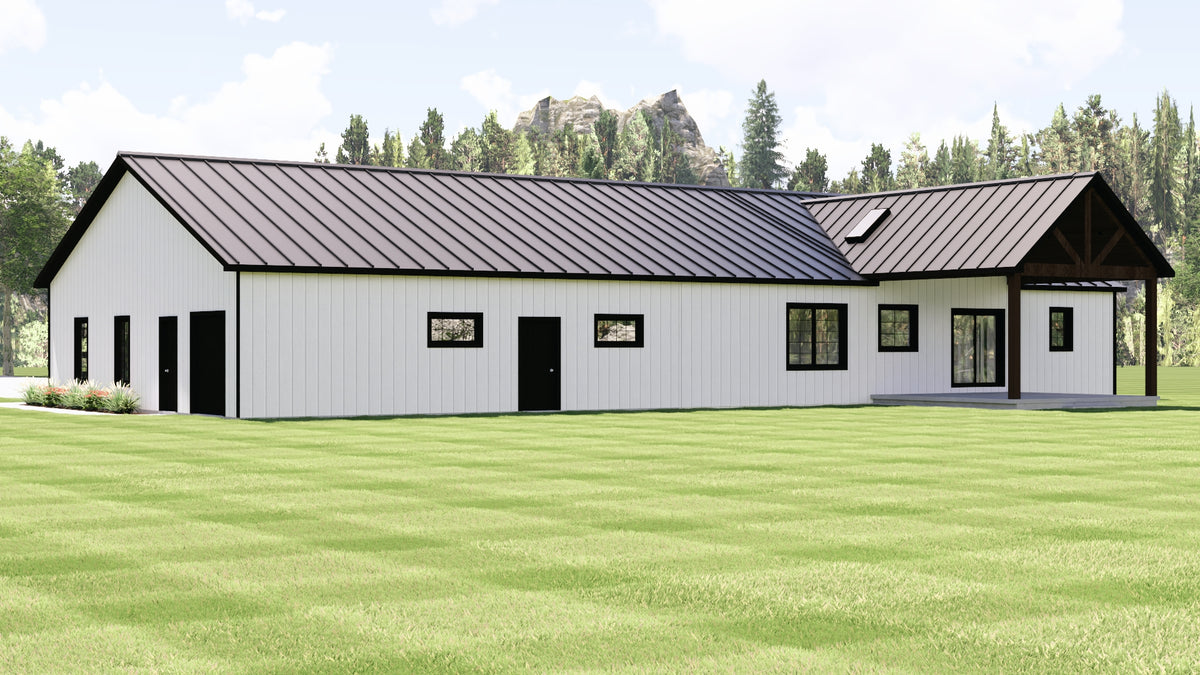 Q8418-A Modern Farmhouse, 3 Bedrooms, 2 Bathrooms | 25380 House Plan Exterior-6