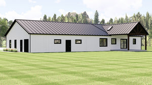 Q8418-A Modern Farmhouse, 3 Bedrooms, 2 Bathrooms | 25380 House Plan Exterior-6