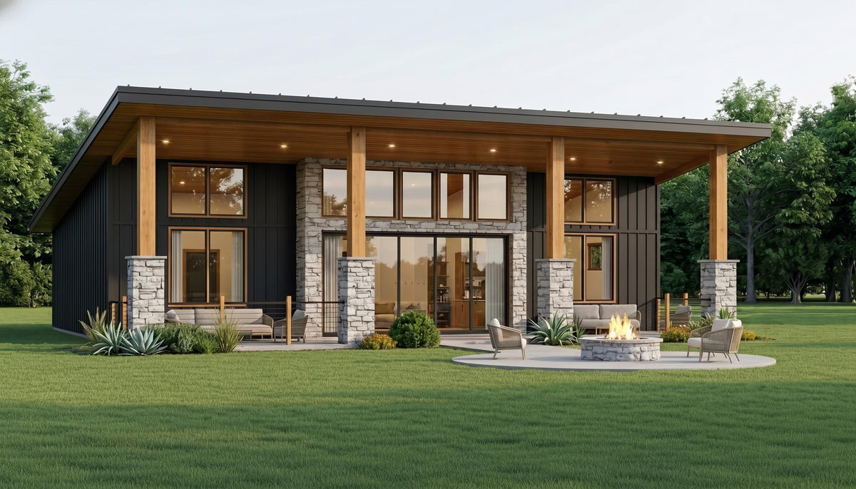 Q8411-A Modern Farmhouse, 2 Bedrooms, 2.5 Bathrooms | 25395 House Plan Exterior