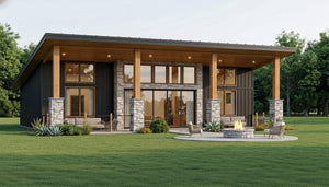 Q8411-A Modern Farmhouse, 2 Bedrooms, 2.5 Bathrooms | 25395 House Plan Exterior