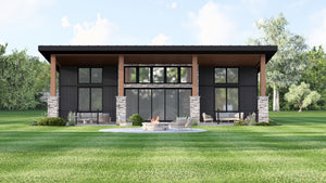 Q8411-A Modern Farmhouse, 2 Bedrooms, 2.5 Bathrooms | 25395 House Plan Exterior-4