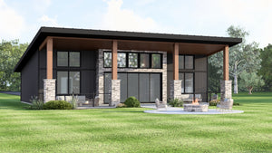 Q8411-A Modern Farmhouse, 2 Bedrooms, 2.5 Bathrooms | 25395 House Plan Exterior-5