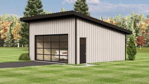 Q8420-A Contemporary Garage | 25397 Garage Plan Exterior-3