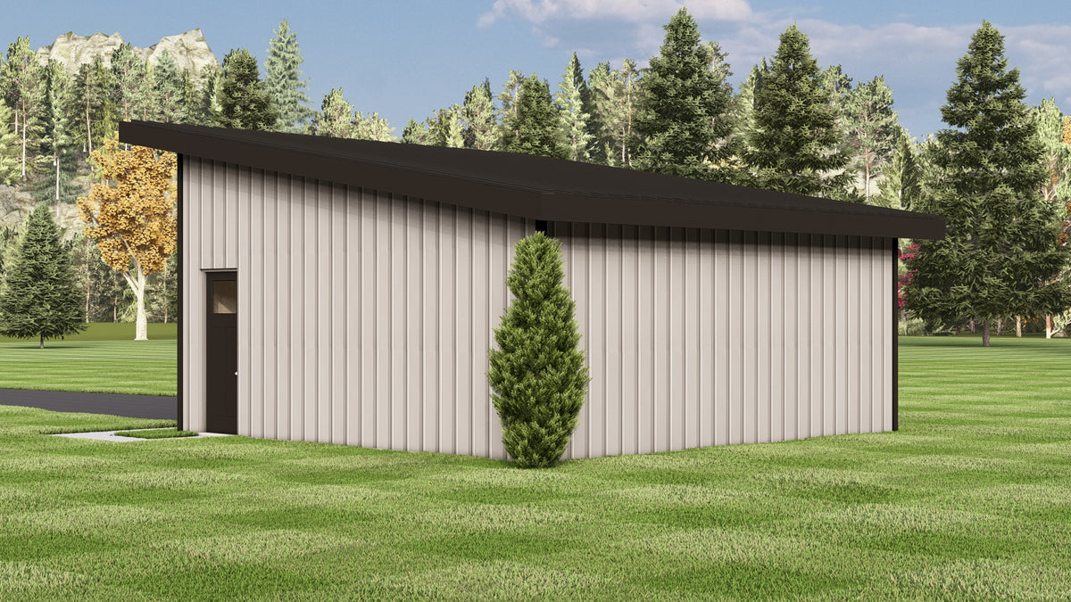 Q8420-A Contemporary Garage | 25397 Garage Plan Exterior-4