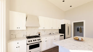 Q8413-A Modern Mountain House, 2 Bedrooms, 2 Bathrooms | 25400 House Plan Kitchen