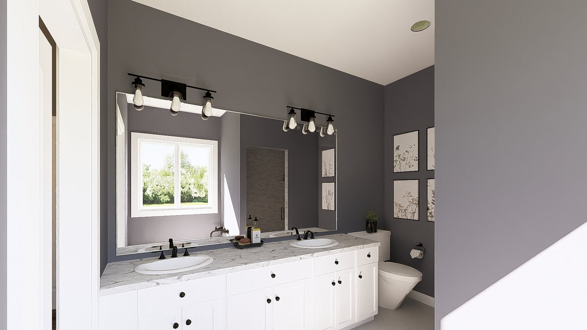 Q8413-A Modern Mountain House, 2 Bedrooms, 2 Bathrooms | 25400 House Plan Master Bathroom