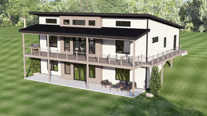 Q8052-A Contemporary Mountain House, 3 Bedrooms, 2 Bathrooms | 25412 House Exterior-5