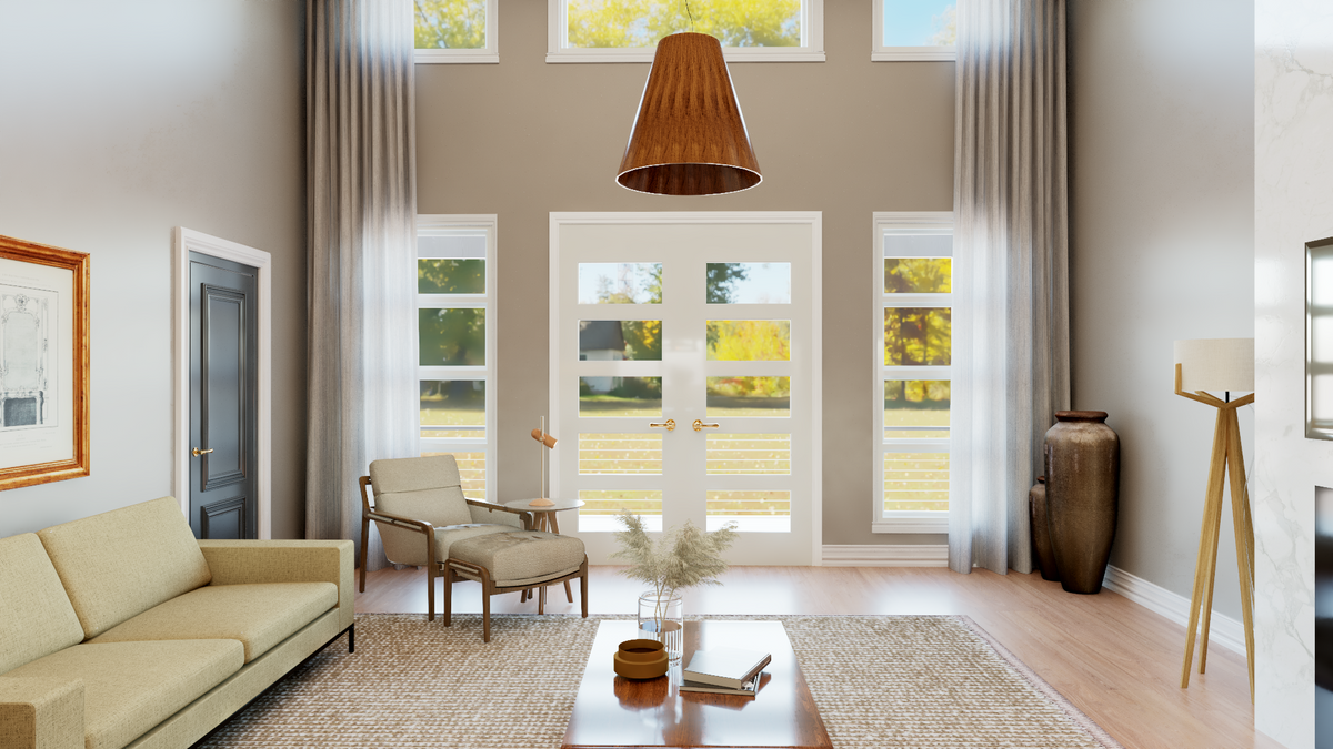 Q8052-A Contemporary Mountain House Entry, 3 Bedrooms, 2 Bathrooms | 25412 House 