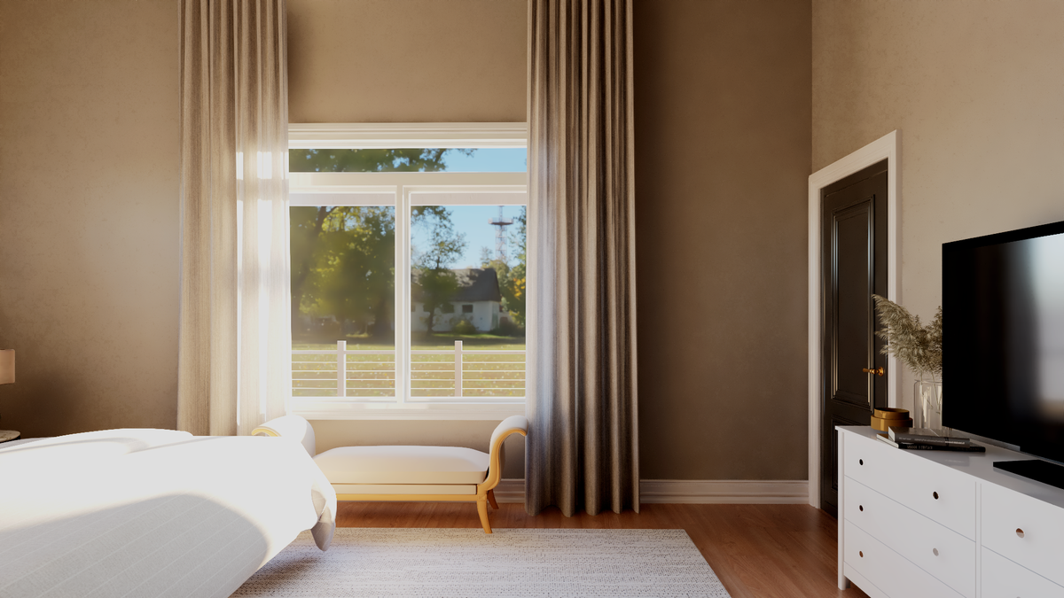 Q8052-A Contemporary Mountain House Master Bedroom, 3 Bedrooms, 2 Bathrooms | 25412 House 