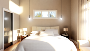 Q8052-A Contemporary Mountain House Master Bedroom, 3 Bedrooms, 2 Bathrooms | 25412 House 