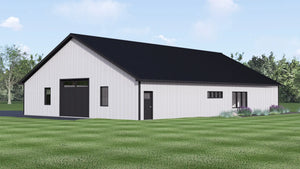 Q7568-A Barndominium House, 3 Bedrooms, 2 Bathrooms | Plan 25421 Exterior-3