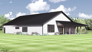 Q7568-A Barndominium House, 3 Bedrooms, 2 Bathrooms | Plan 25421 Exterior-4