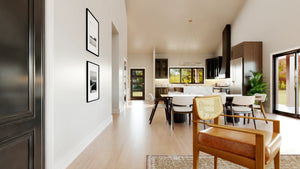 Q7568-A Barndominium House Entry, 3 Bedrooms, 2 Bathrooms | Plan 25421 