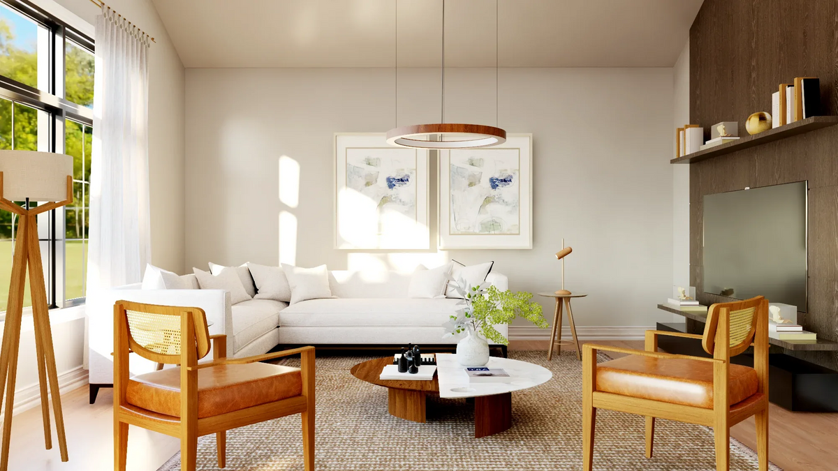 Q7568-A Barndominium House Living Room, 3 Bedrooms, 2 Bathrooms | Plan 25421 