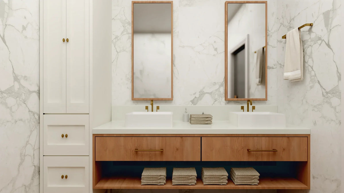 Q7568-A Barndominium House Master Bathroom, 3 Bedrooms, 2 Bathrooms | Plan 25421 